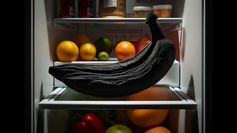 completely-blackened-banana バナナ 黒いとこは?原種は?ピンクや紫のバナナ?なぜ黒く?