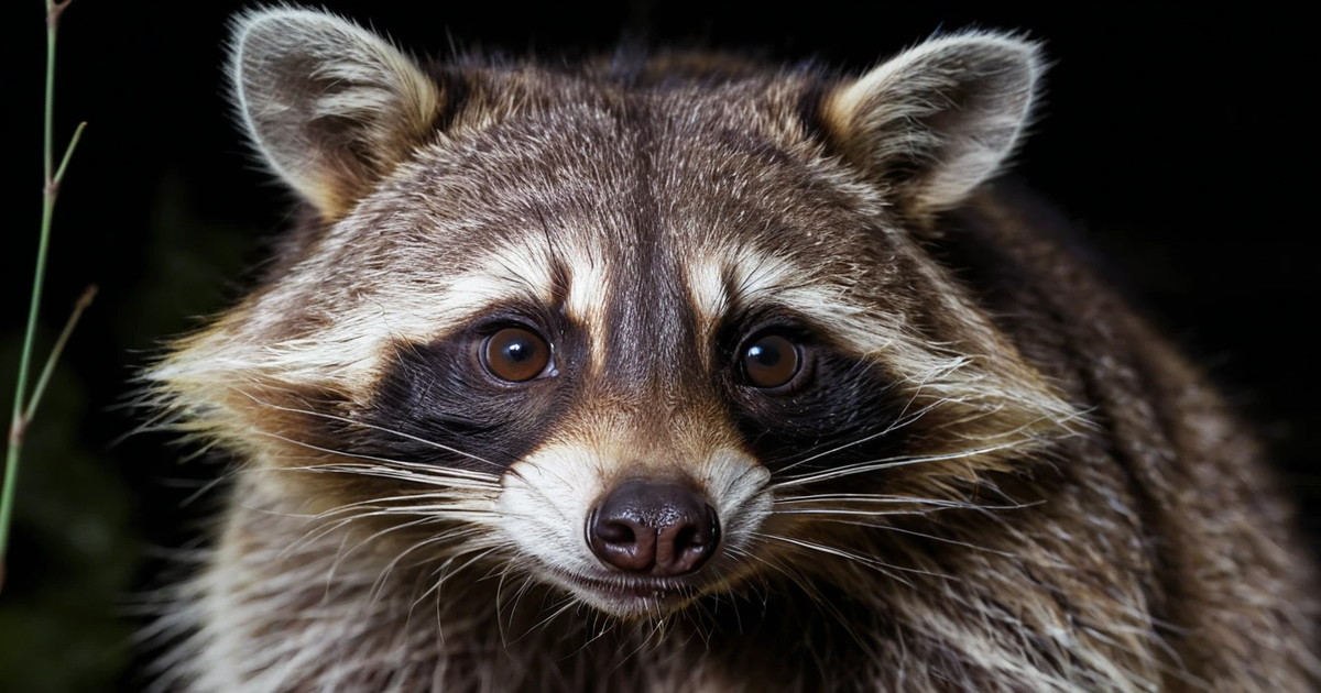 アライグマのどアップ